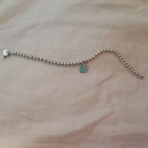 Mini tiffany co blue enamel bracelet